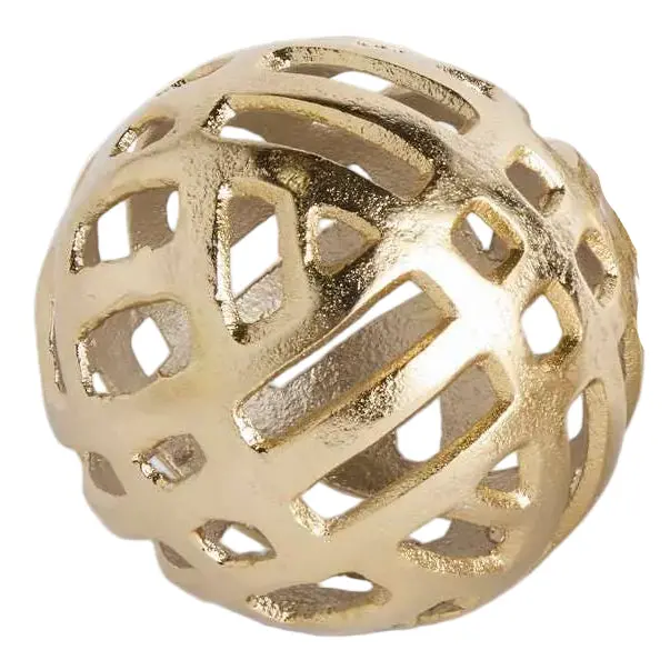 Napa Candace Cast Aluminum Gold Décor Ball - 4" 1