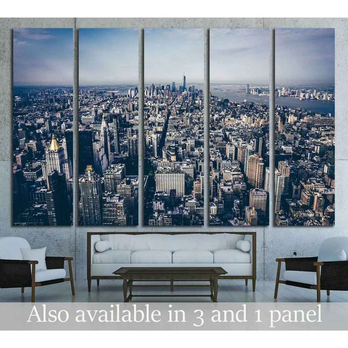 Above NYC #2721 Premium Ready-to-Hang Canvas Wall Art