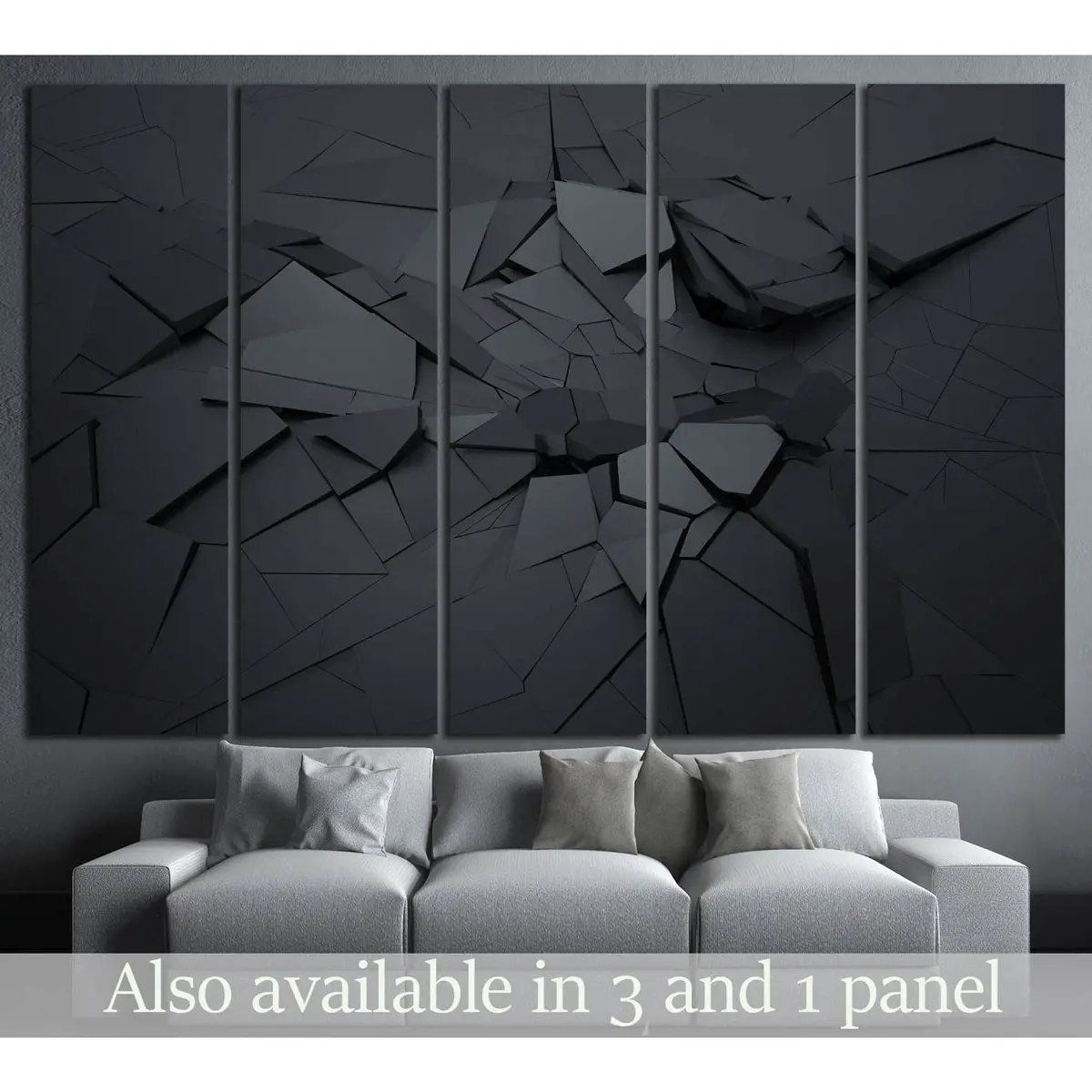 Abstract 3D Wall Art Canvas Print — Ready to Hang, Design #1056