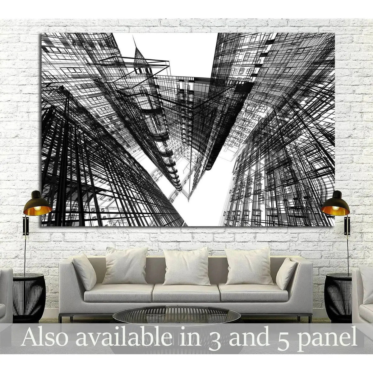 Abstract Architecture №1582 Ready To Hang Canvas Print 1