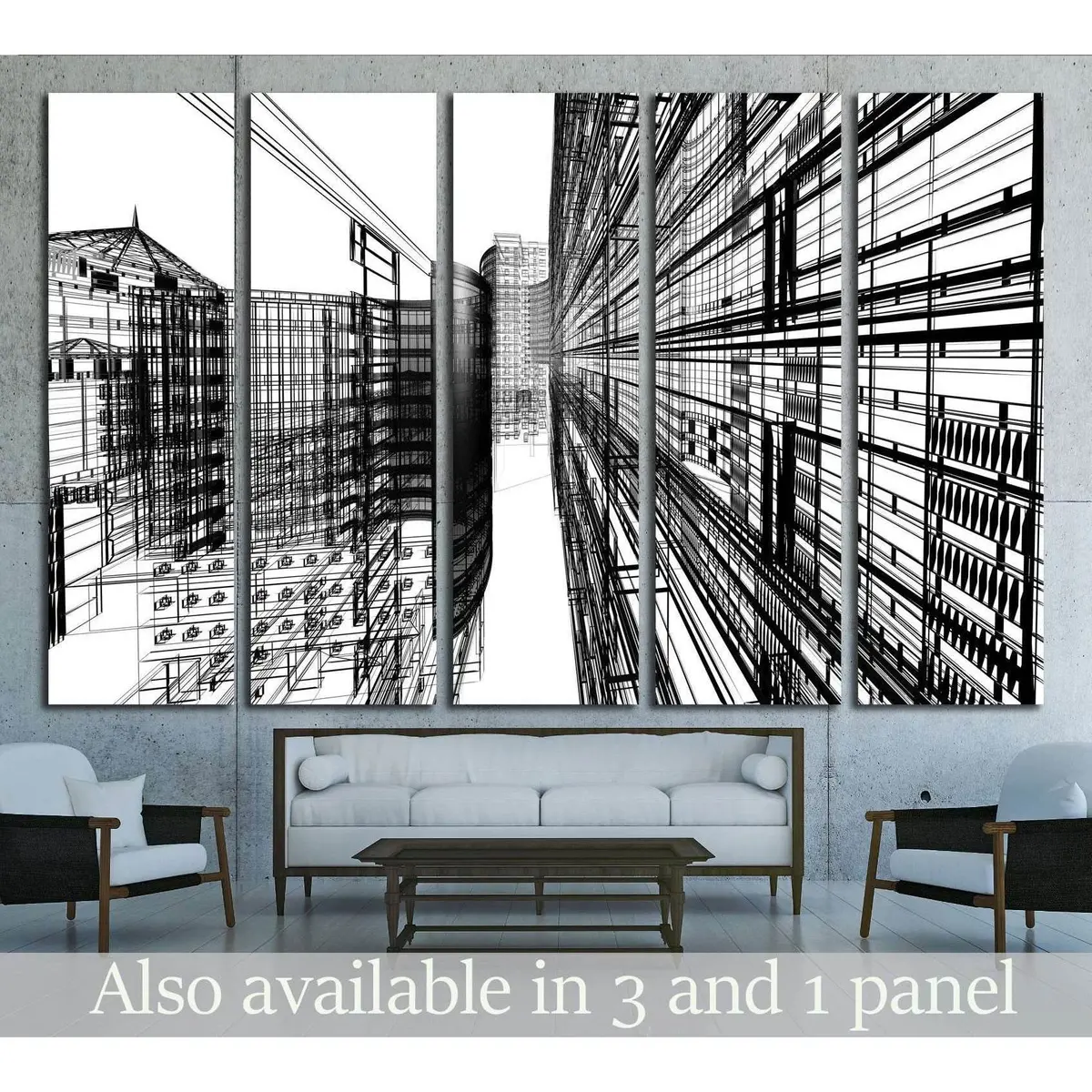 Abstract Architecture Canvas Wall Art Print #1583 – Ready to Hang