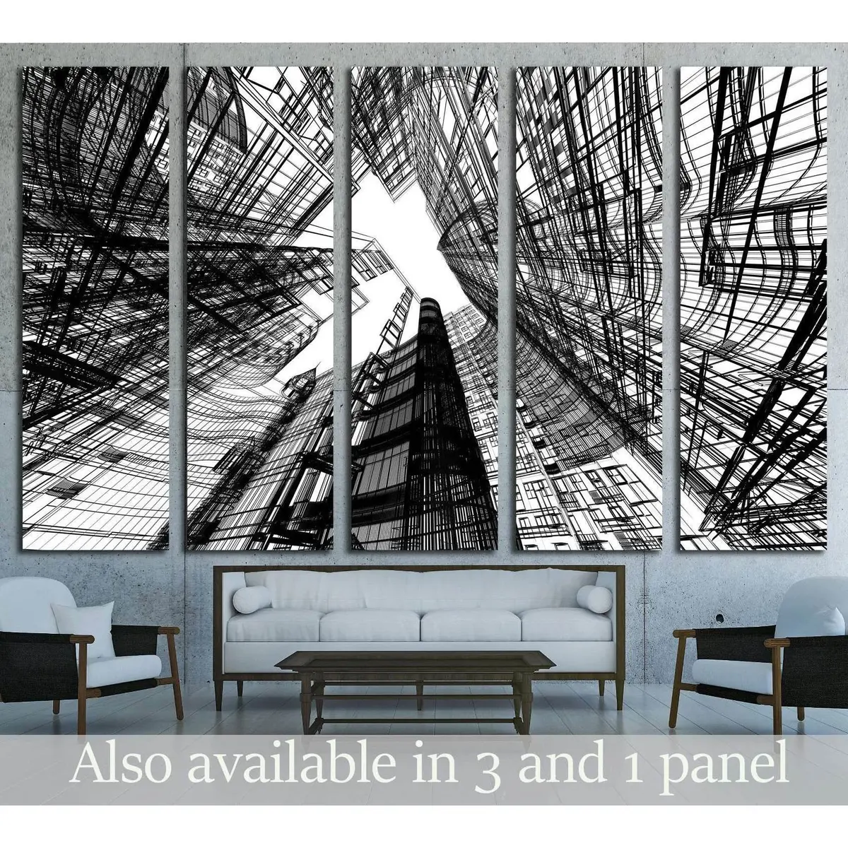 Abstract Architecture Canvas Art Print #1584 – Premium Ready-to-Hang Wall Decor