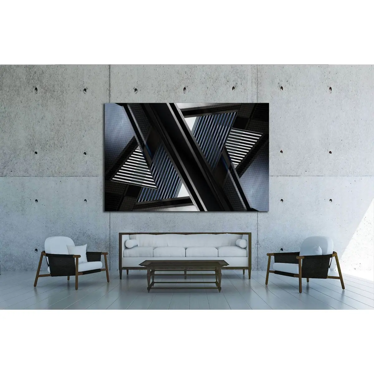 Abstract Architecture Fragment №1599 Ready To Hang Canvas Print 2