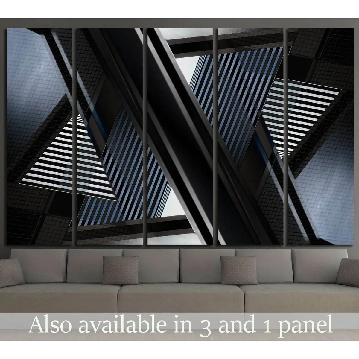 Abstract Architecture Canvas Art Print #1599 – Ready-to-Hang Wall Decor
