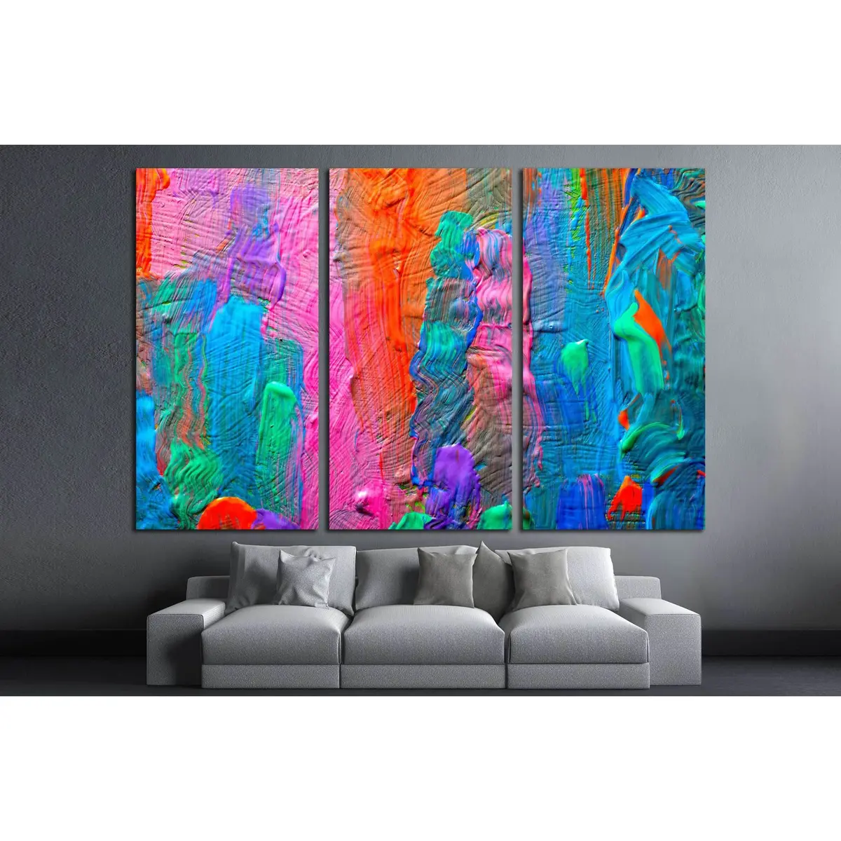 Abstract Art Background. Hand-Painted Background. Self Made №2881 Ready To Hang Canvas Print 5