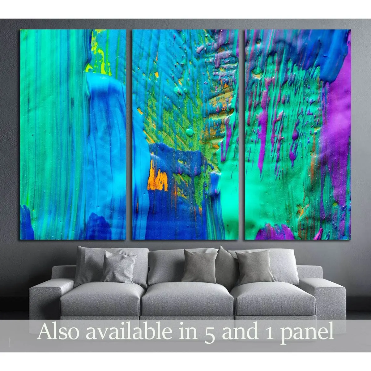 Abstract Art Background. Hand-Painted Background. Self Made №2882 Ready To Hang Canvas Print 5