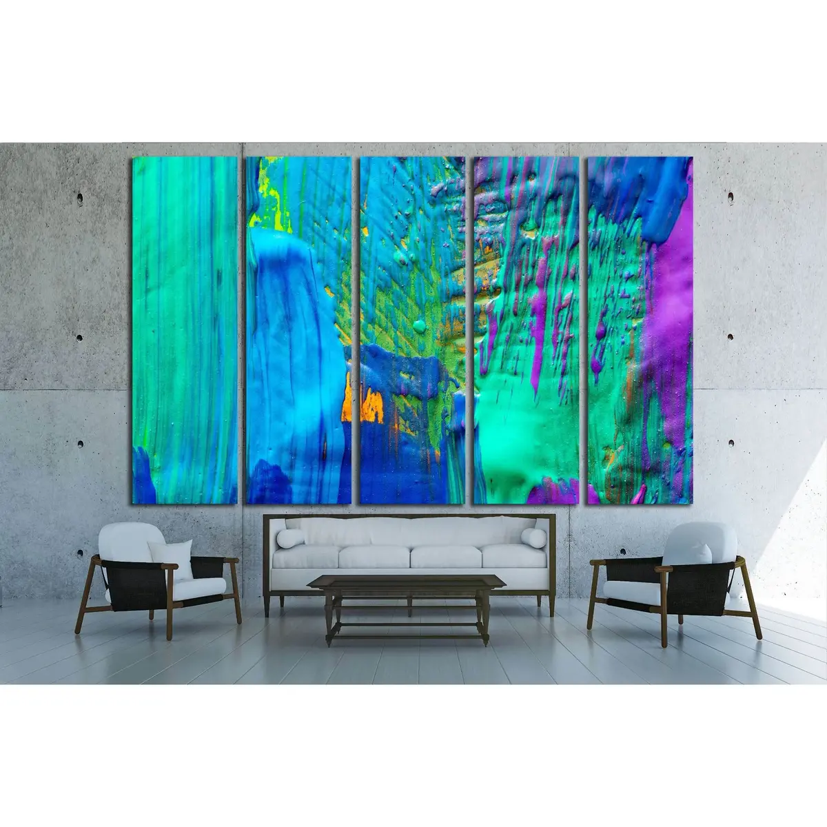 Hand-Painted Abstract Canvas Art №2882 — Ready-to-Hang Wall Decor - Image 3