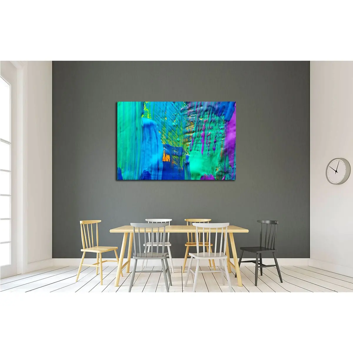 Abstract Art Background. Hand-Painted Background. Self Made №2882 Ready To Hang Canvas Print 3