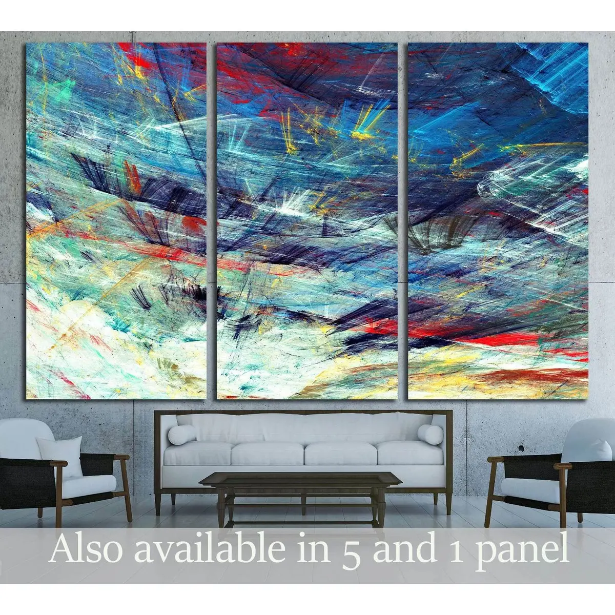 Abstract Beautiful Blue And White Soft Color Winter Background №2894 Ready To Hang Canvas Print 5