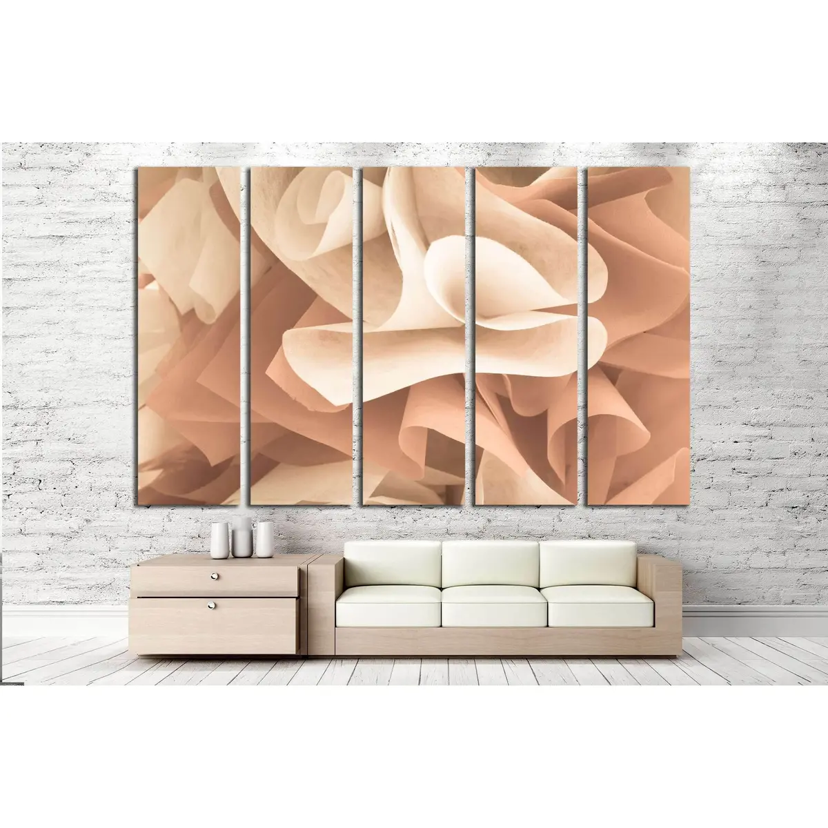 Premium Abstract Rose Gold Canvas Art Print #2893 – Ready-to-Hang Wall Decor - Image 3