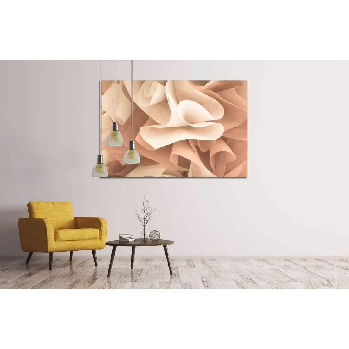 Abstract Beautiful Rose Gold Color №2893 Ready To Hang Canvas Print 3