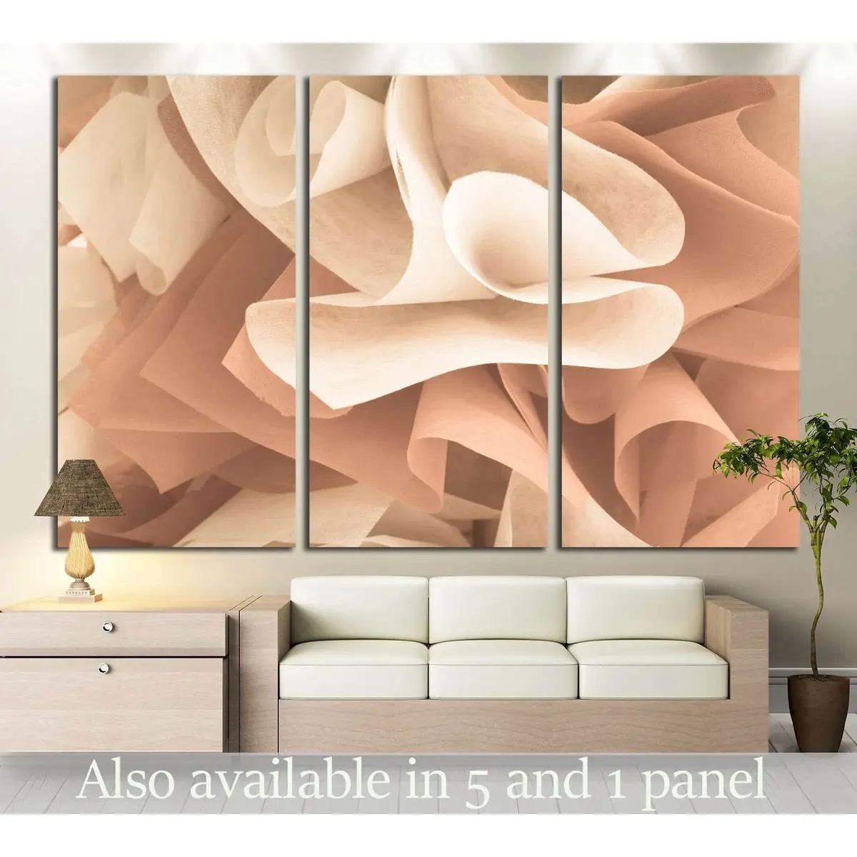 Abstract Beautiful Rose Gold Color №2893 Ready To Hang Canvas Print 5