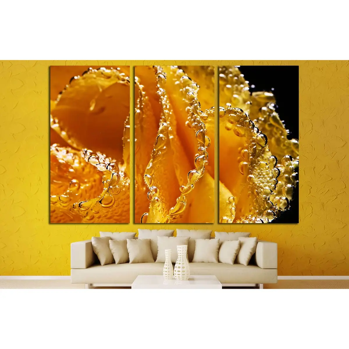 Abstract Beautiful Underwater Yellow Rose №2750 Ready To Hang Canvas Print 5