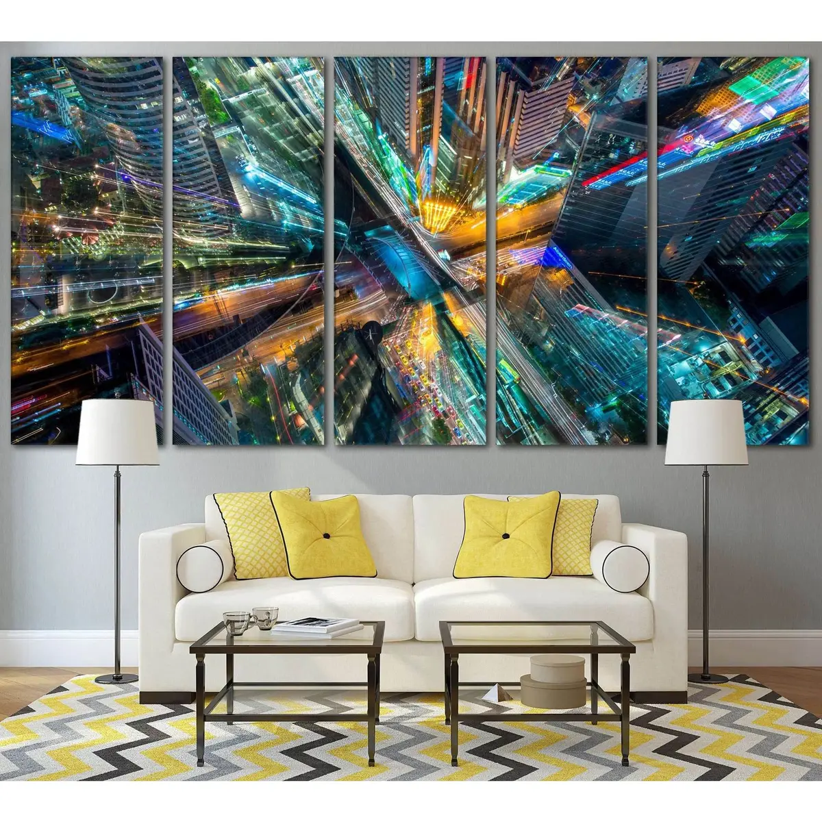 Abstract City No. 792 — Premium Ready-to-Hang Canvas Wall Art