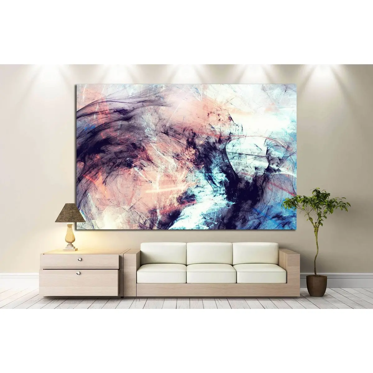 Abstract Color Dynamic №1048 Ready To Hang Canvas Print 2