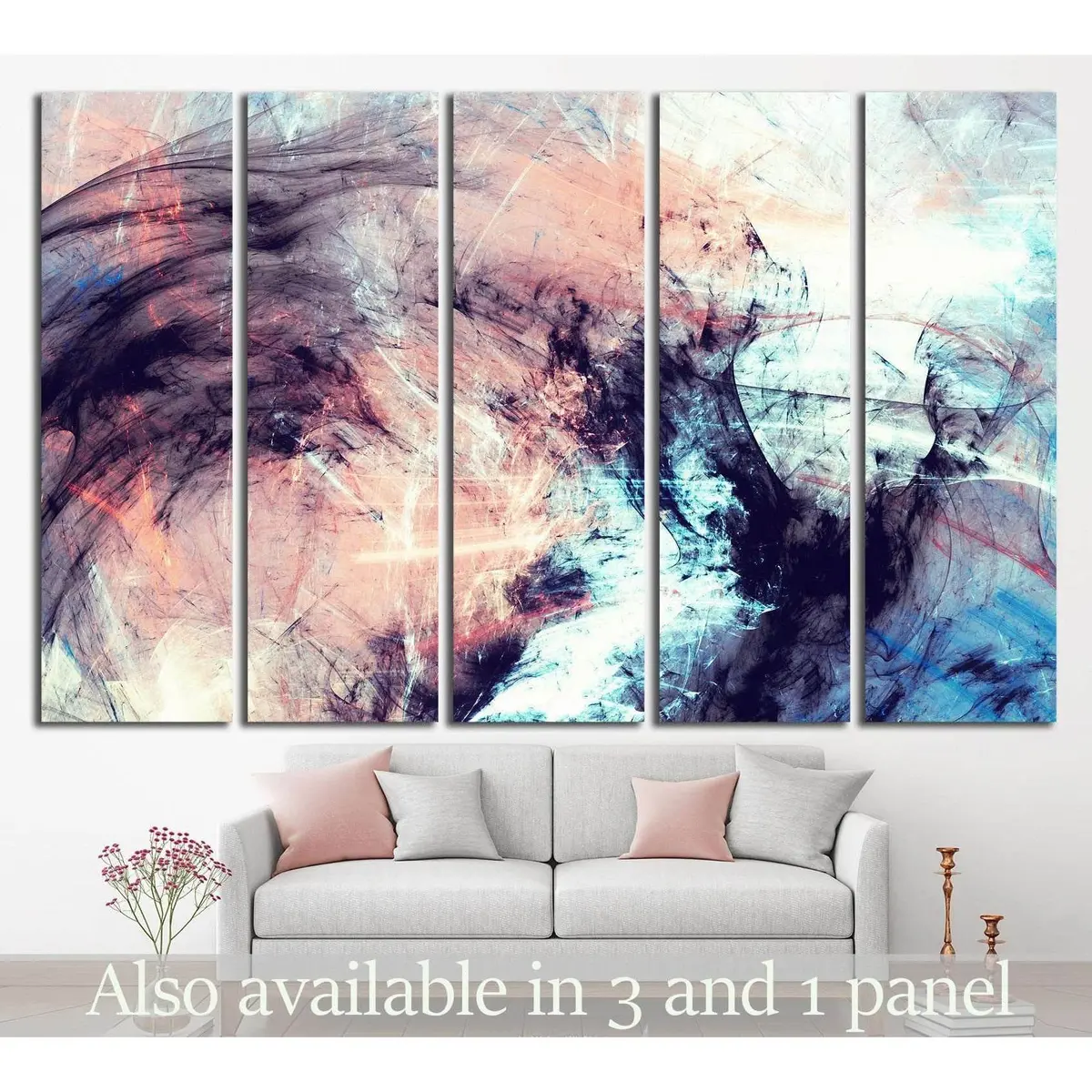 Abstract Color Dynamic #1048 Canvas Wall Art – Ready-to-Hang Print