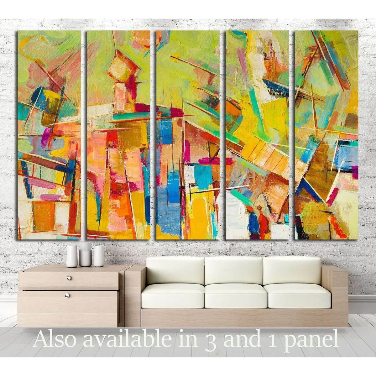 Vibrant Abstract Oil Painting on Canvas – Ready-to-Hang Wall Art Decor