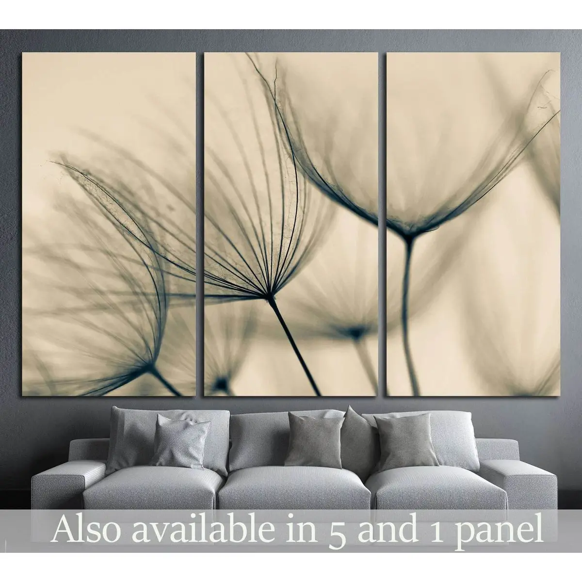 Abstract Dandelion Flower №1074 Ready To Hang Canvas Print 5