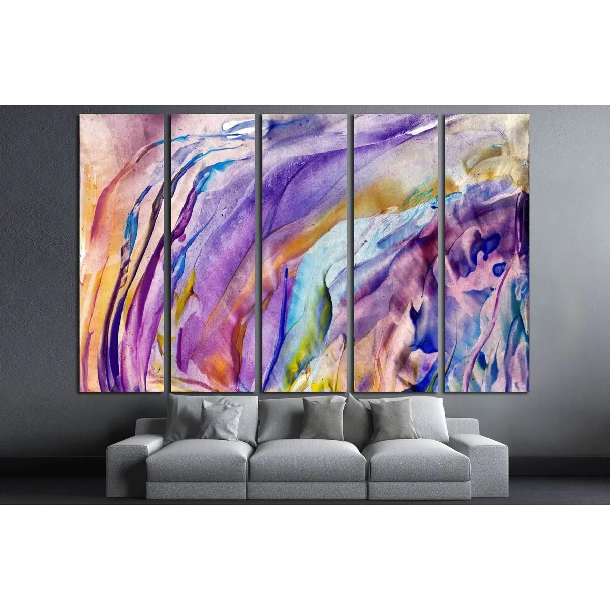 Abstract Flower No. 1338 Canvas Wall Art – Pre-Strung & Ready to Hang - Image 3