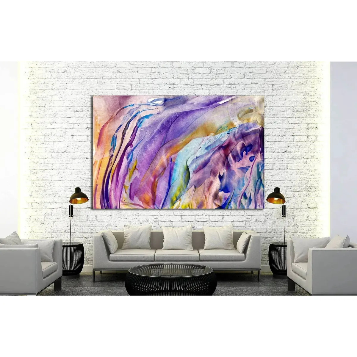 Abstract Flower №1338 Ready To Hang Canvas Print 3