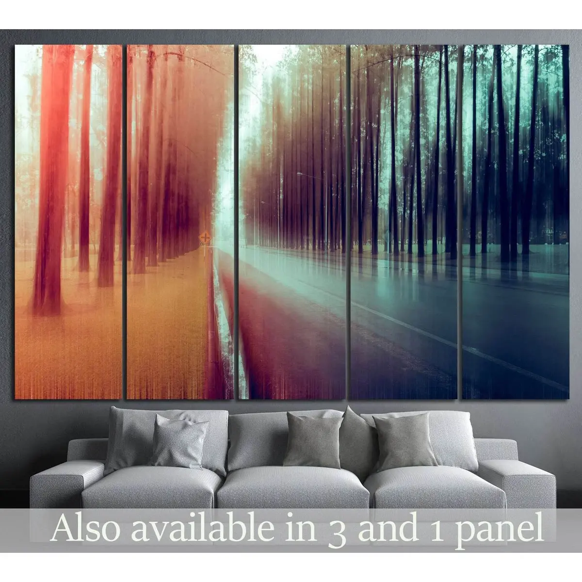 Abstract Forest Canvas Wall Art Print №599