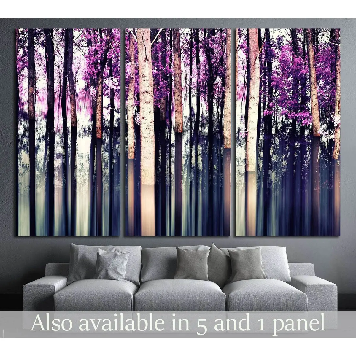Abstract Forest In Motion Blur ,Abstract Colorful Background №2537 Ready To Hang Canvas Print 5