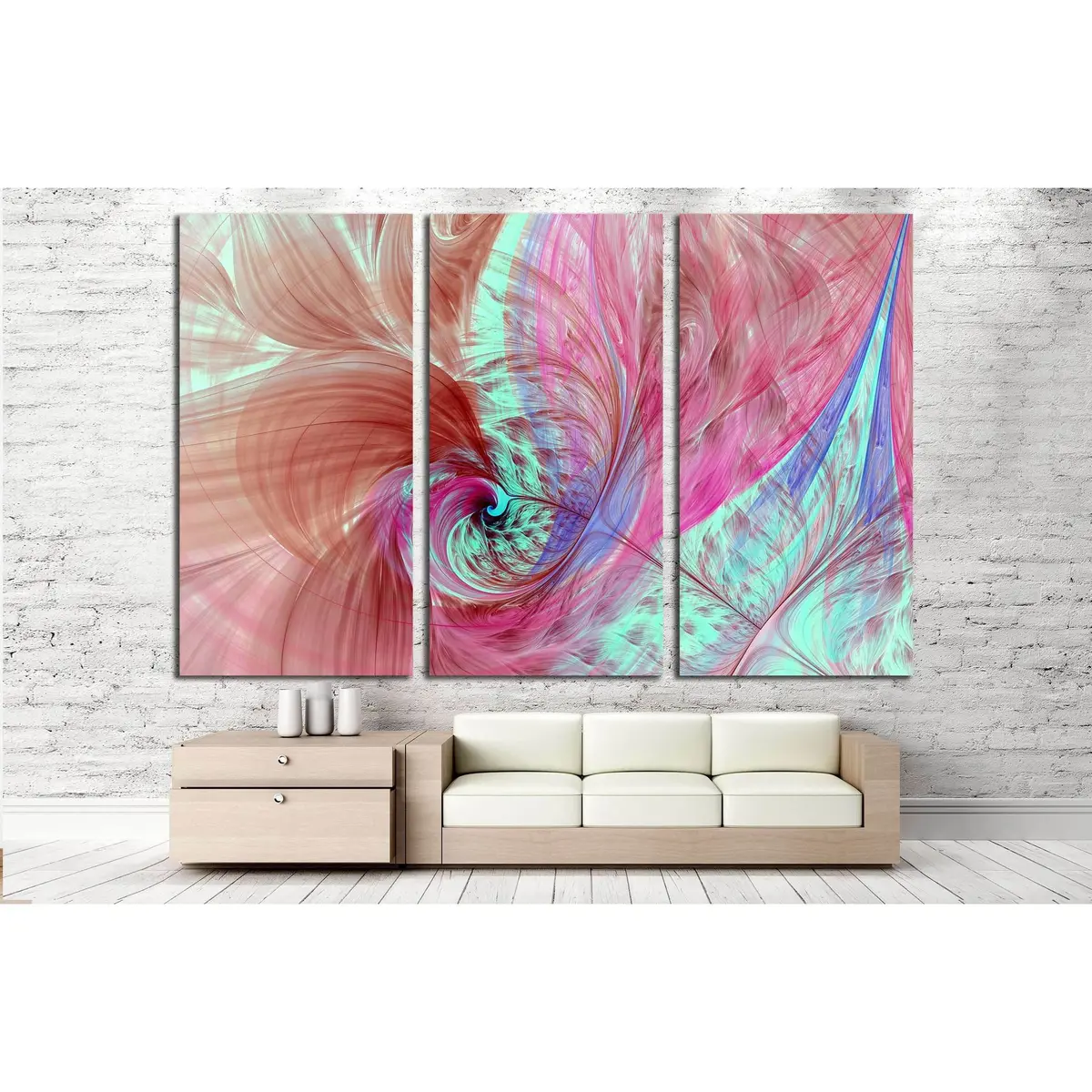Abstract Fractal Patterns And Shapes. Flowers And Spirals №2878 Ready To Hang Canvas Print 5