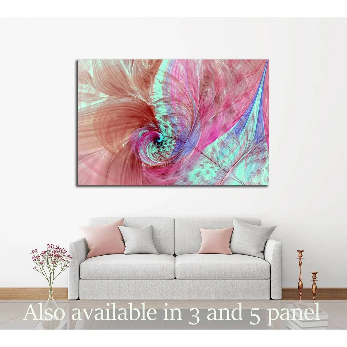 Abstract Fractal Patterns And Shapes. Flowers And Spirals №2878 Ready To Hang Canvas Print 1