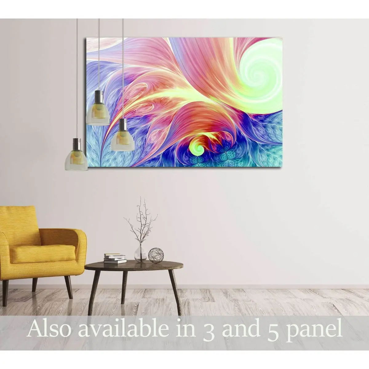 Abstract Fractal Patterns And Shapes. Flowers And Spirals №2896 Ready To Hang Canvas Print 1