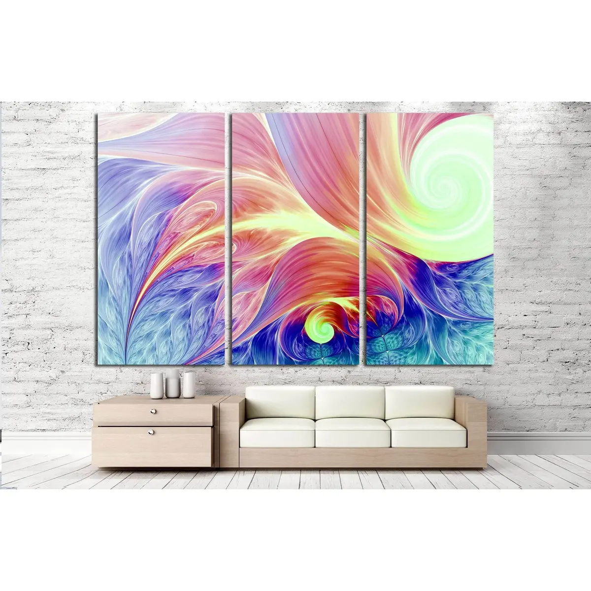 Abstract Fractal Patterns And Shapes. Flowers And Spirals №2896 Ready To Hang Canvas Print 5