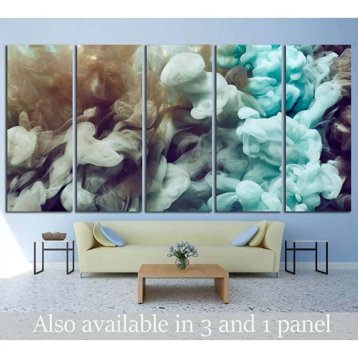 Premium Abstract Ink Splash Canvas Art Print №1081 – Ready-to-Hang Wall Decor