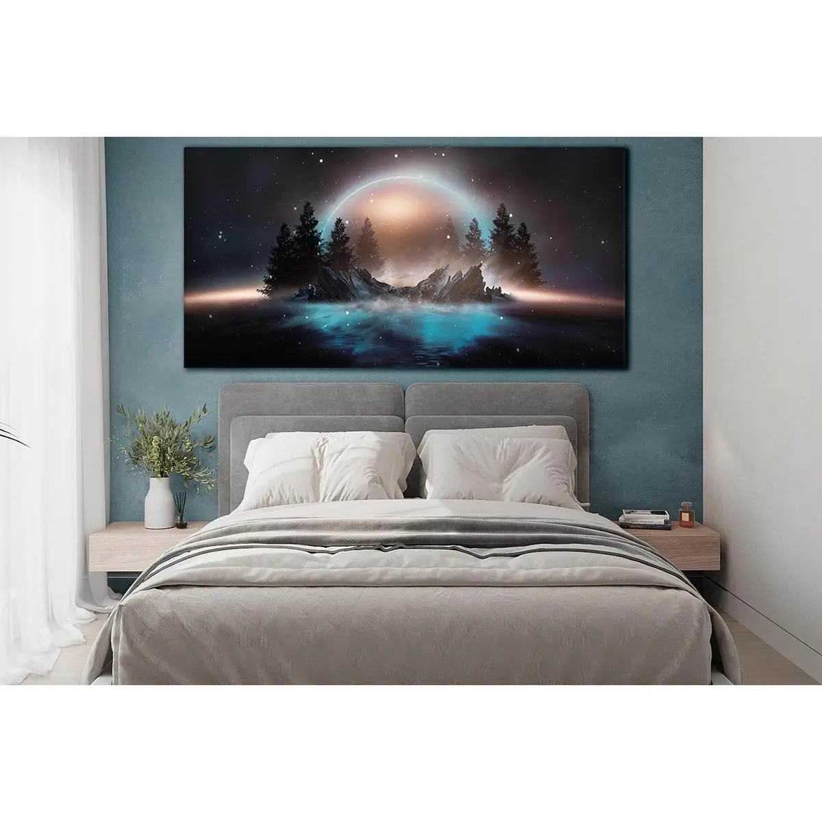 Abstract Landscape And Island №Sl1234 Ready To Hang Canvas Print 1