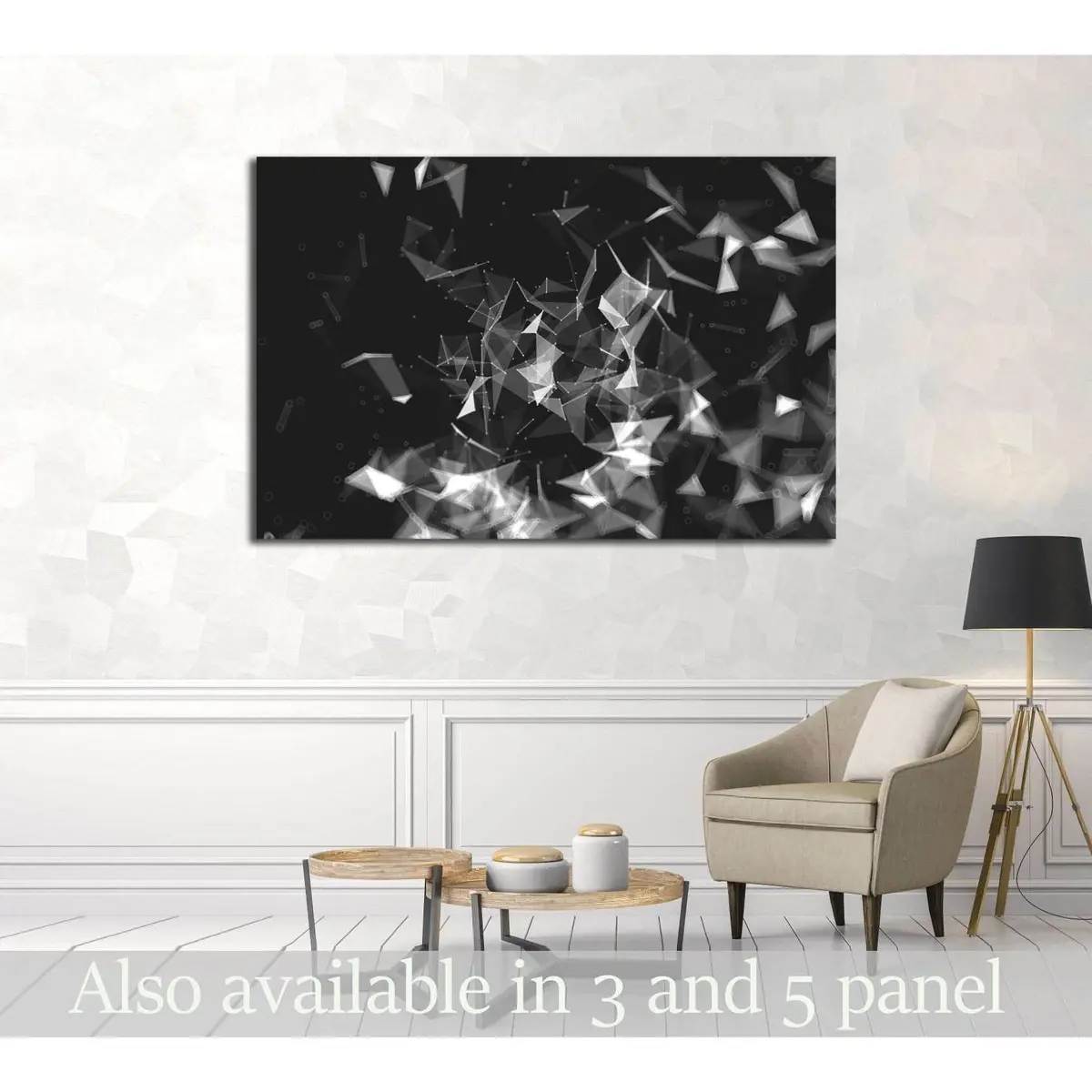 Abstract Low Poly Background, Geometry Triangle, Mosaic Pastel Color Background №2554 Ready To Hang Canvas Print 1