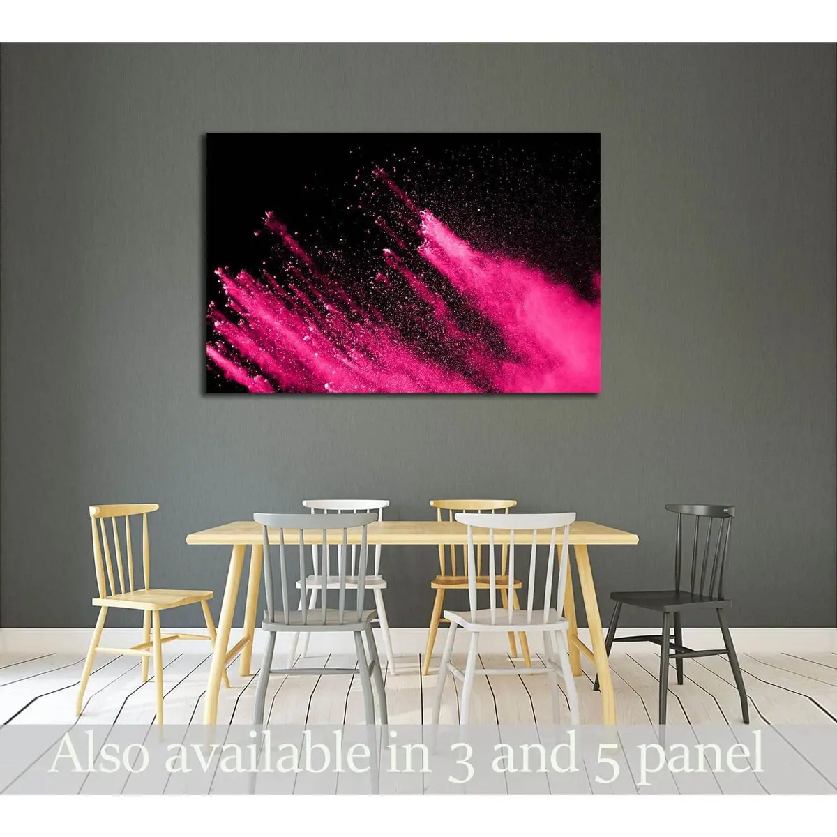 Abstract Powder Splatted Background,Freeze Motion Of Color Powder Exploding №3022 Ready To Hang Canvas Print 1