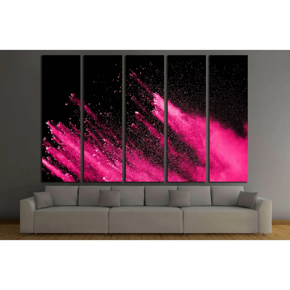 Vibrant Color Powder Explosion Abstract Canvas Art Print – Ready to Hang - Image 3