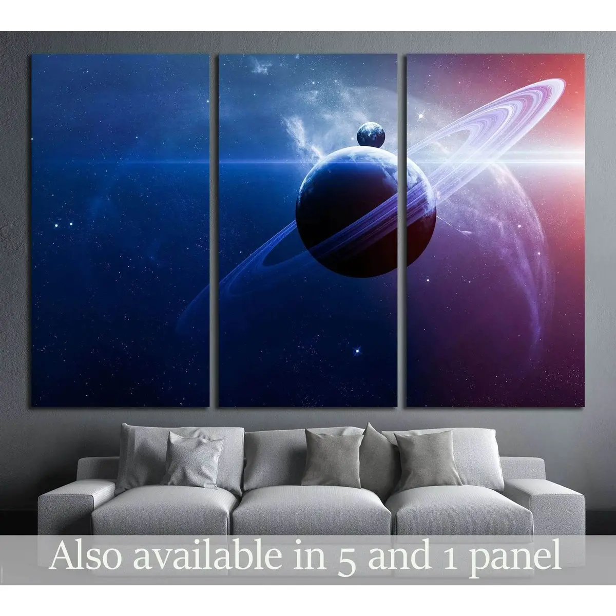 Abstract Scientific Background - Planets In Space, Nebula And Stars №2431 Ready To Hang Canvas Print 5