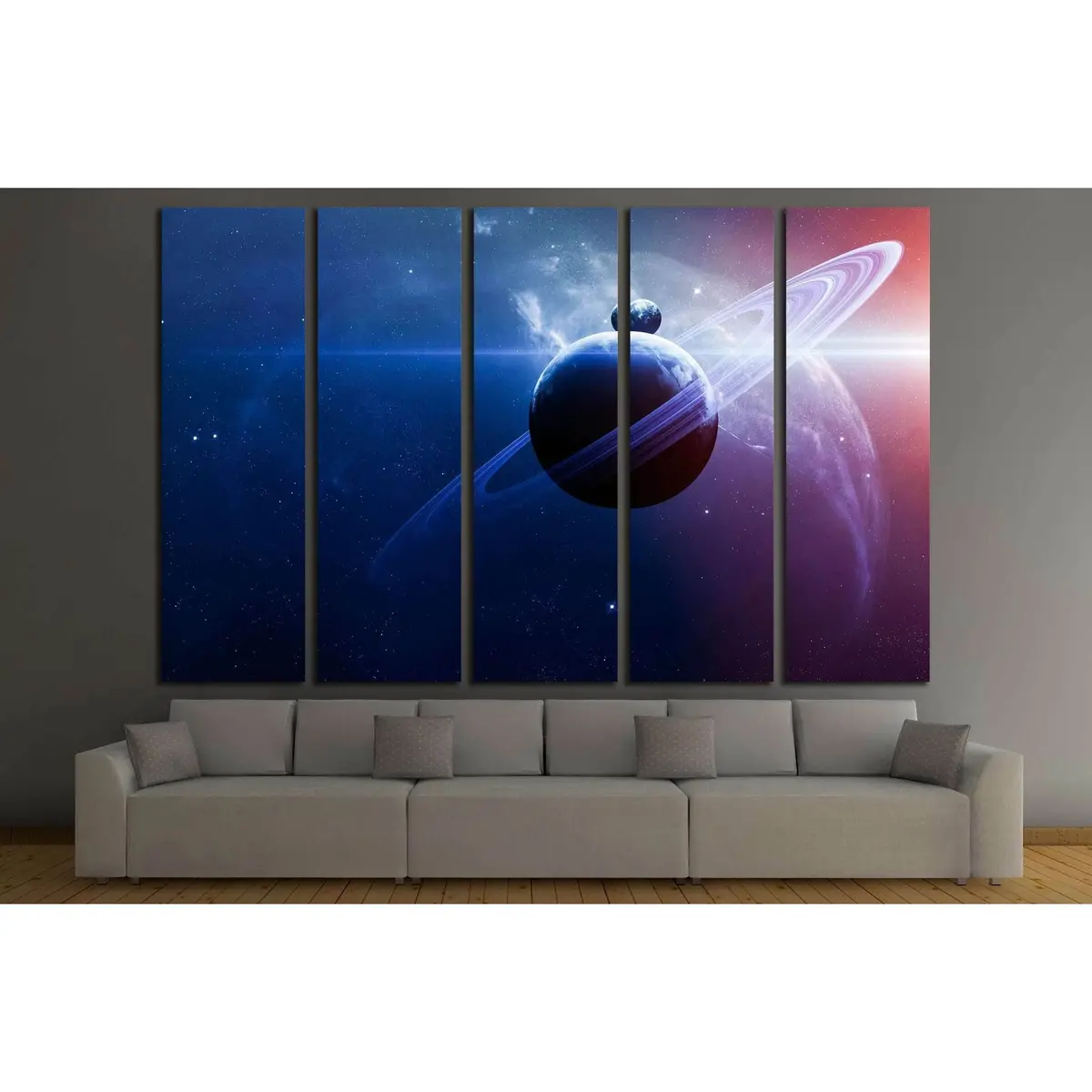 Abstract Space Art Canvas Print – Planets, Nebula, and Stars Wall Decor - Image 3