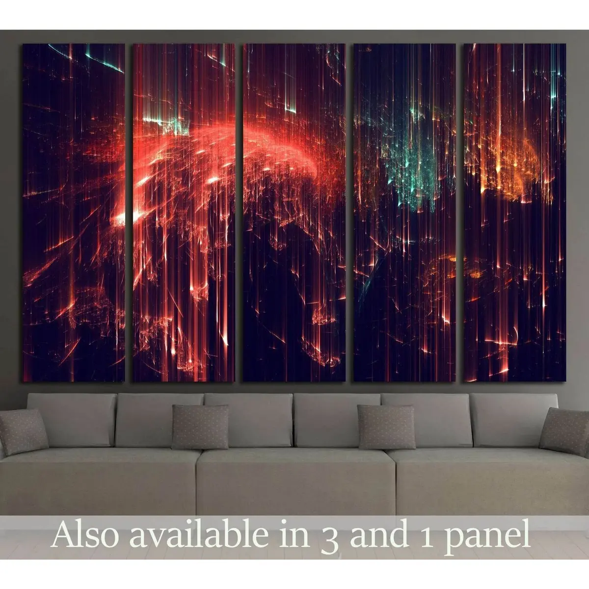 Fractal Texture Abstract Canvas Art №2548 – Premium Ready-to-Hang Wall Decor