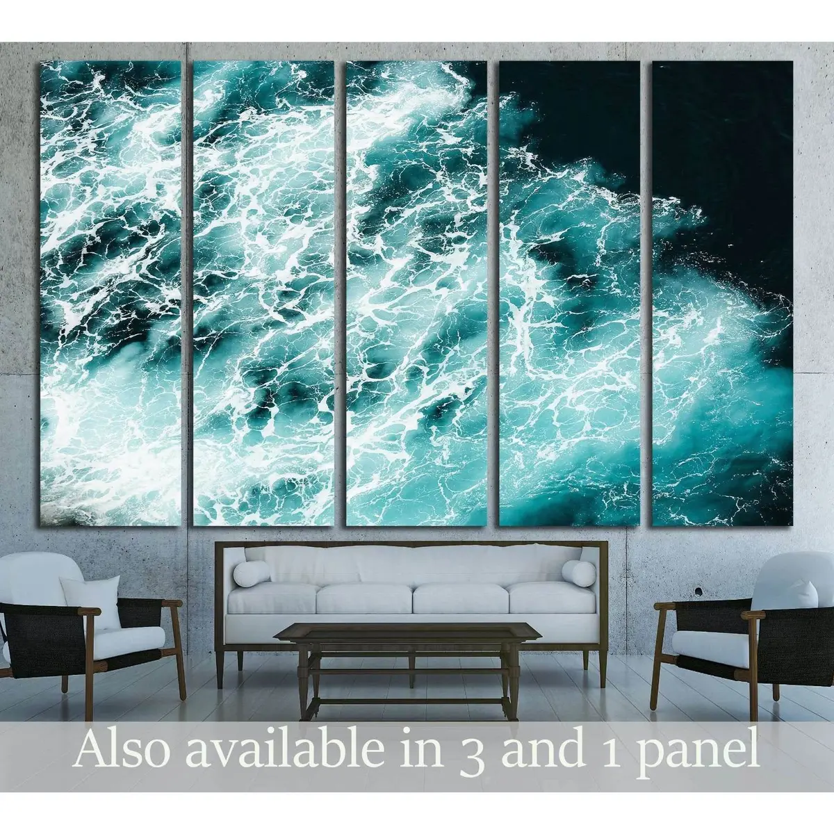 Abstract Turquoise Water Splash Canvas Art Print – Ready to Hang