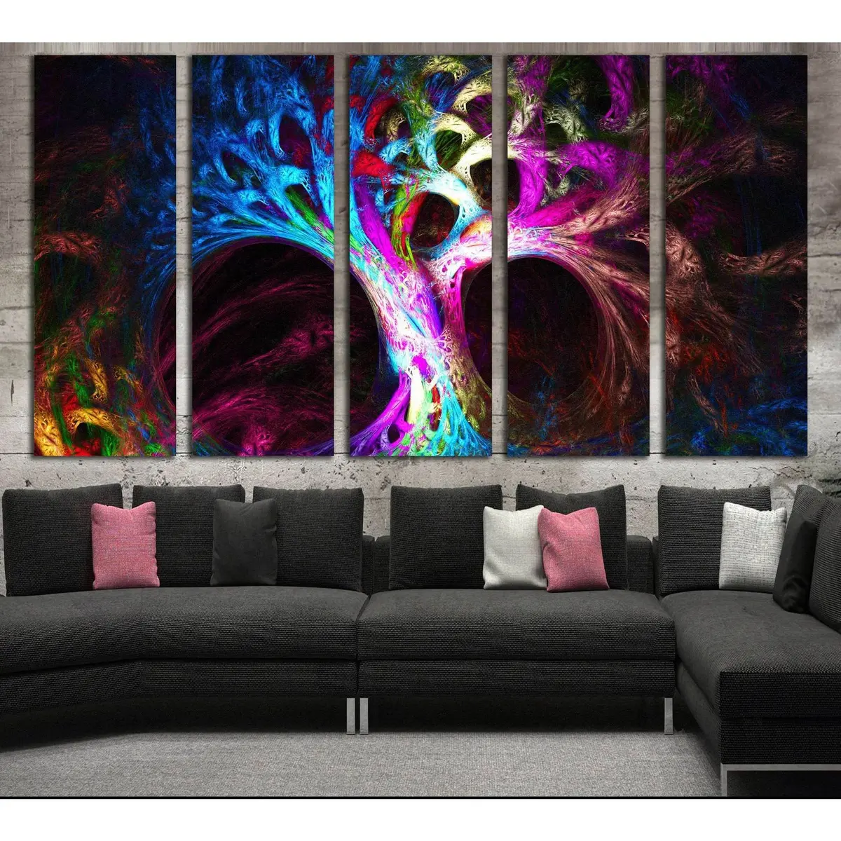 Abstract Tree #841 Premium Canvas Wall Art Print