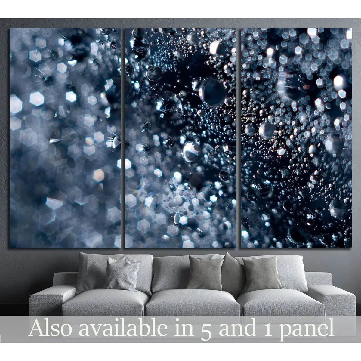 Abstract Water With Bubbles №1042 Ready To Hang Canvas Print 5
