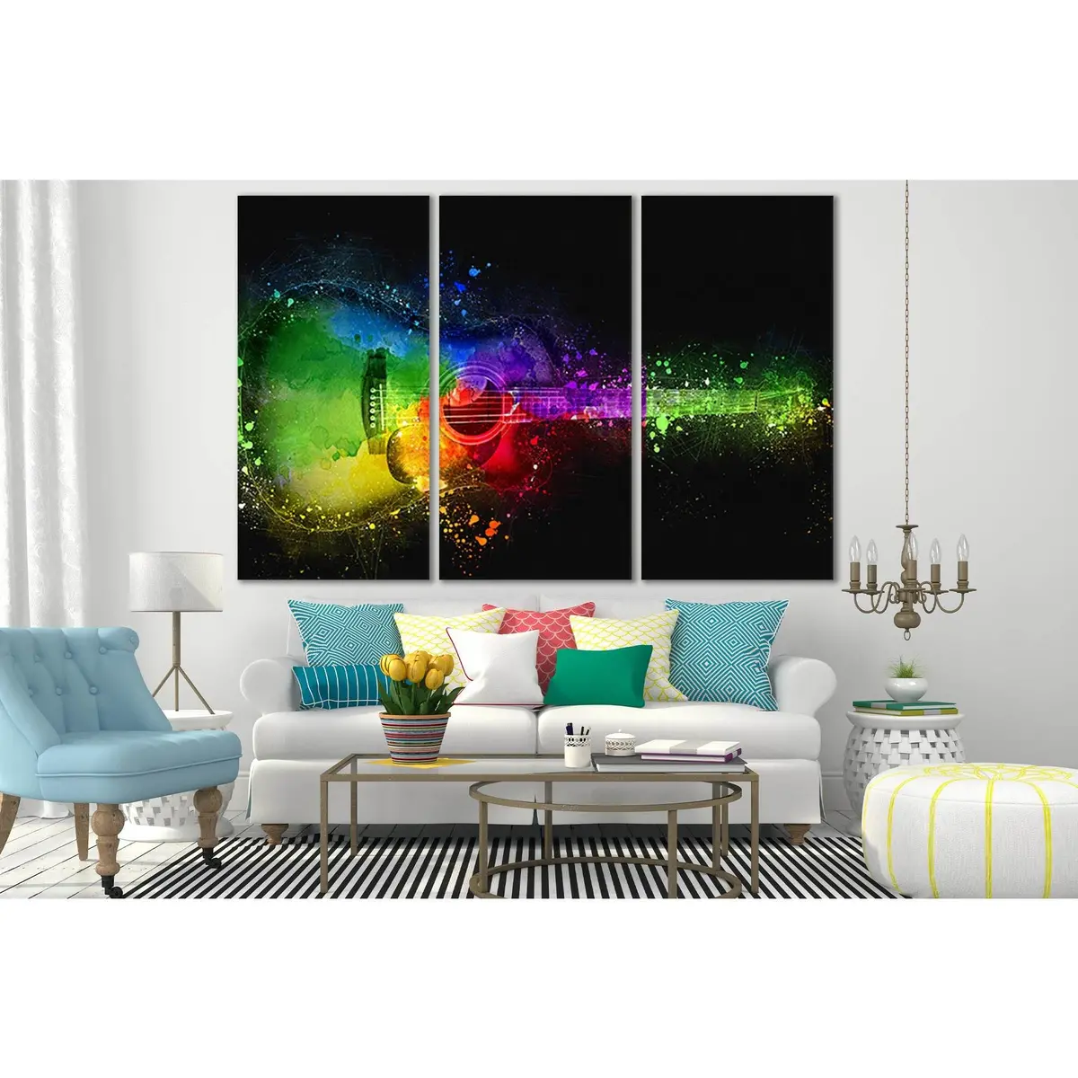 Acoustic Guitar Pop Art №Sl525 Ready To Hang Canvas Print 5