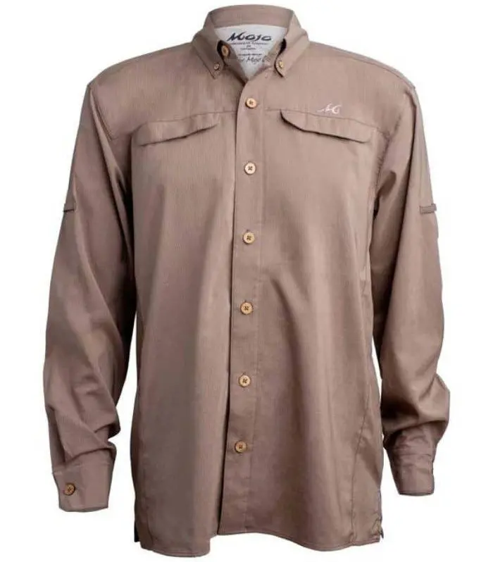Mojo Sportswear Mr. Big Long-Sleeve Fishing Shirt – Dark Khaki