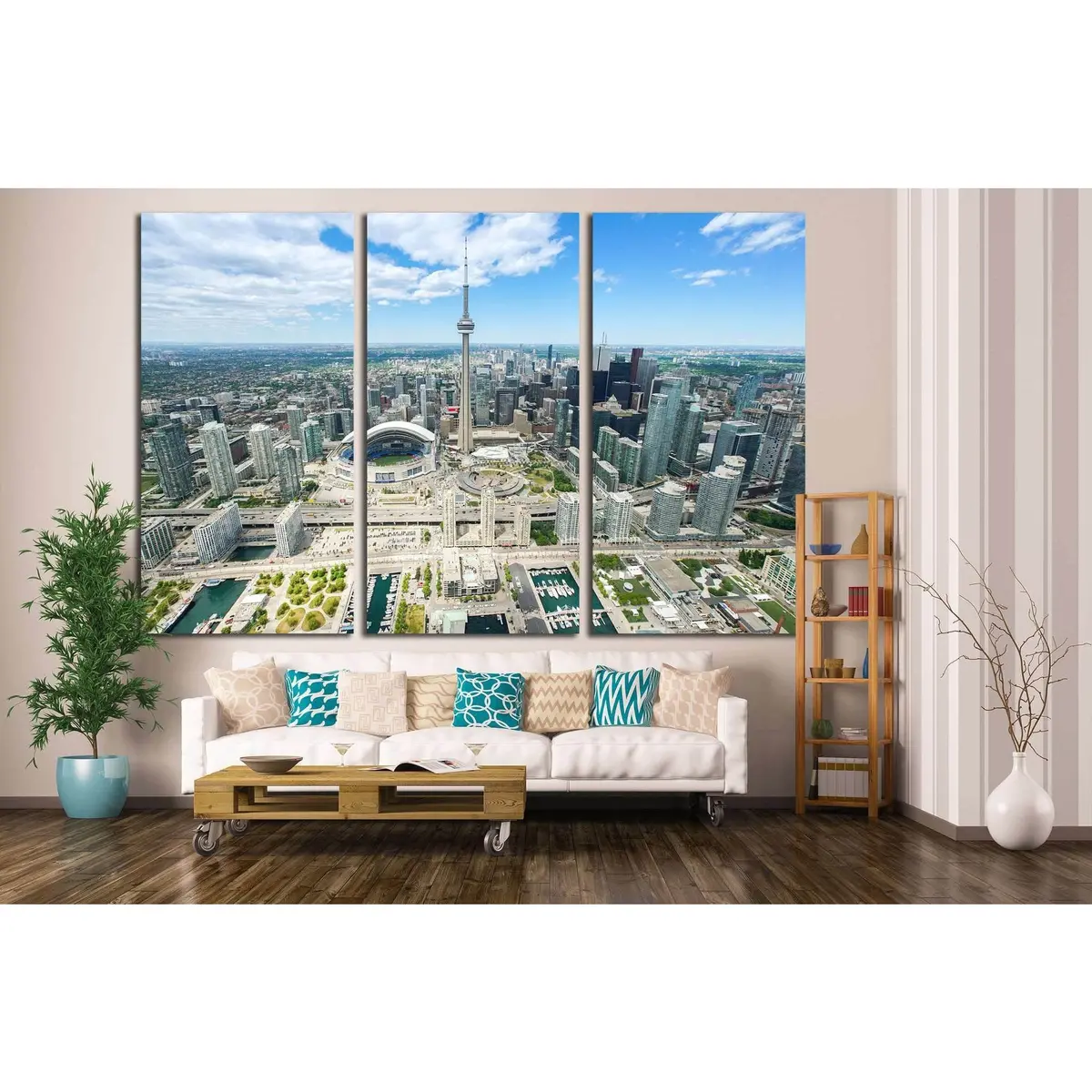 Aerial Photograph Taken From A Helicopter In Toronto №2076 Ready To Hang Canvas Print 5
