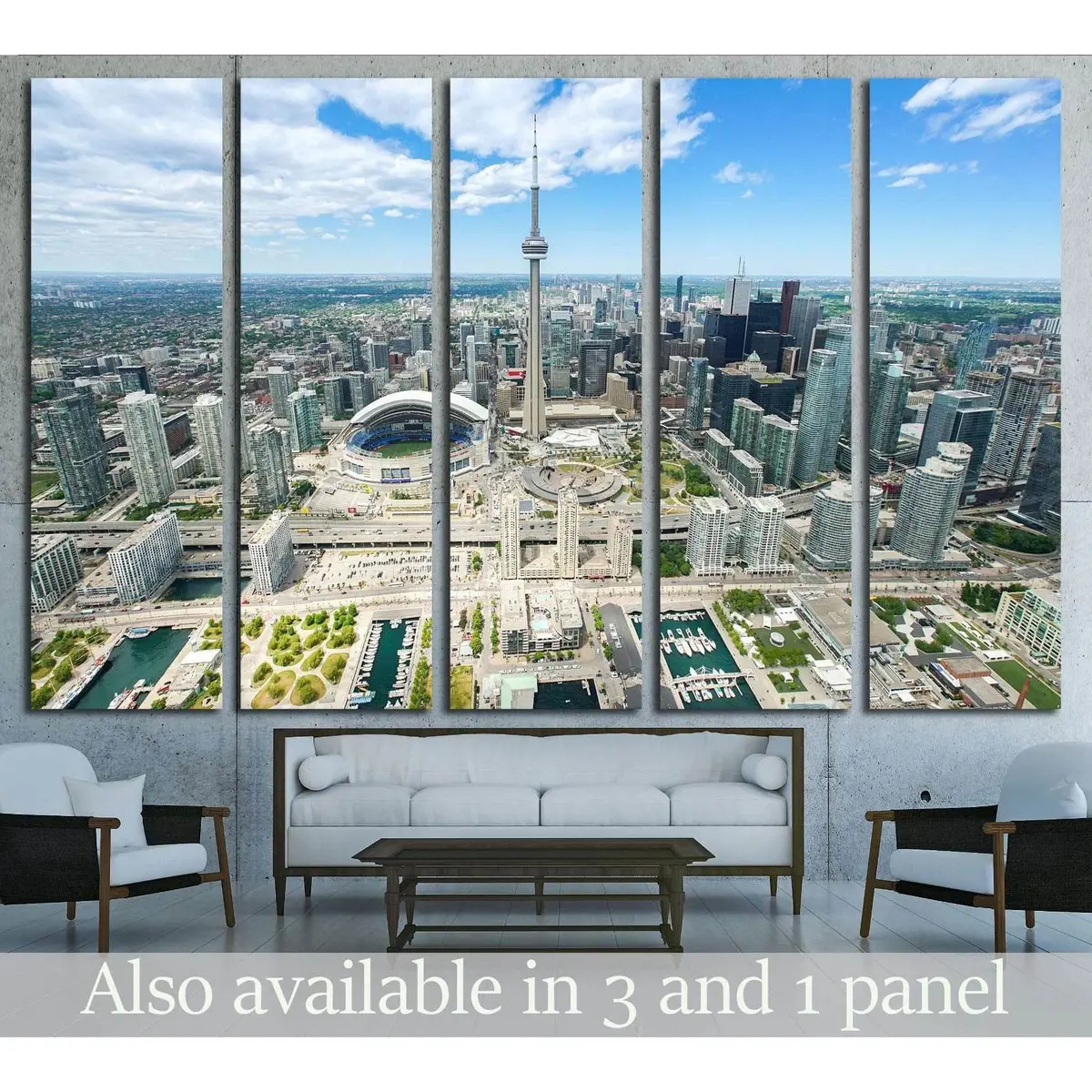 Toronto Aerial Helicopter Photo #2076 – Ready-to-Hang Canvas Wall Art