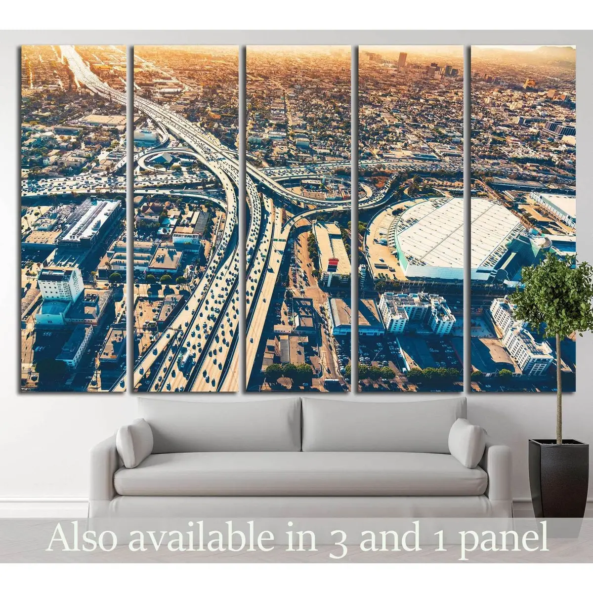 Los Angeles Aerial Cityscape Canvas Print – Ready-to-Hang Wall Art