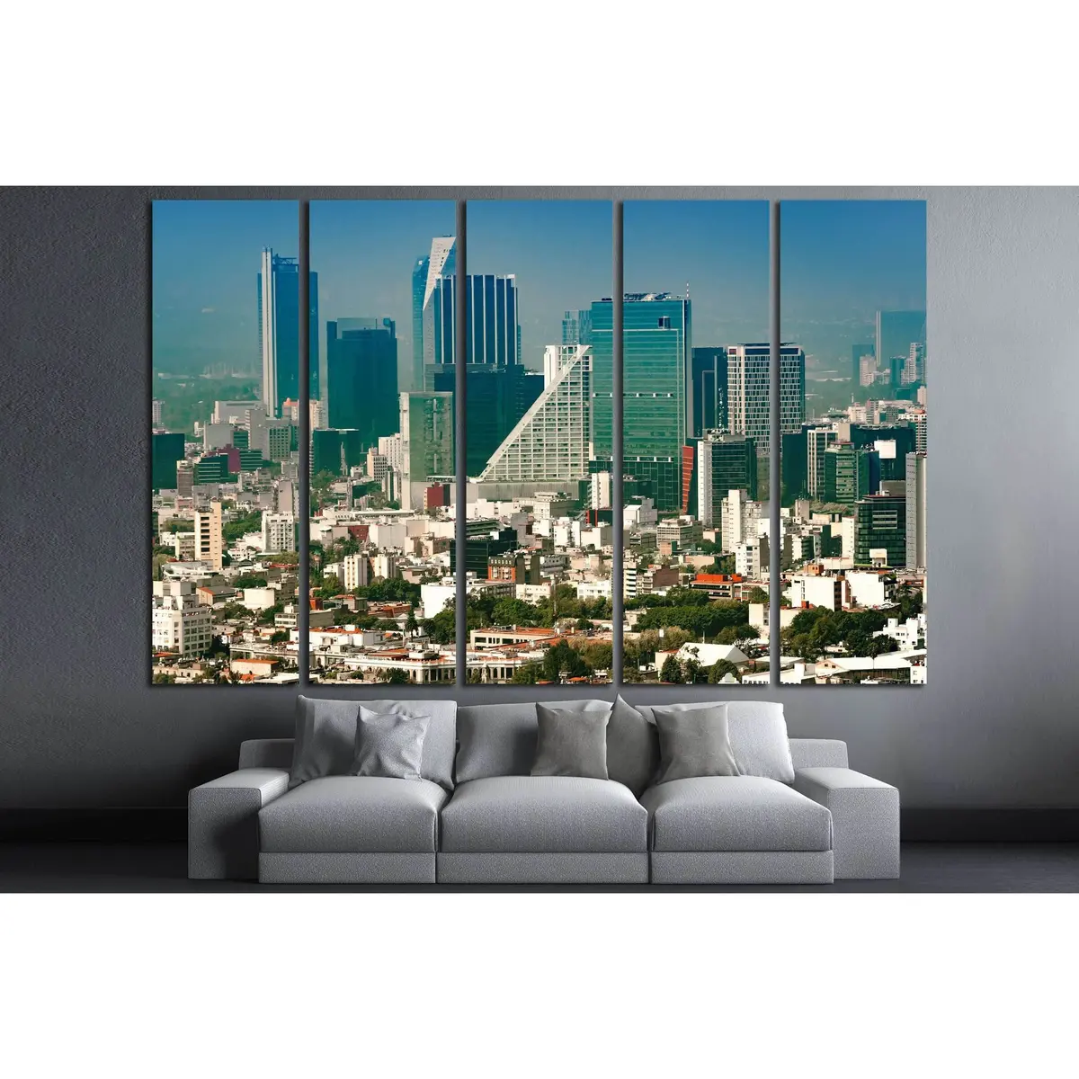 Aerial Photo of Colonia Juárez, Mexico City – Ready-to-Hang Canvas Wall Art #2734 - Image 3