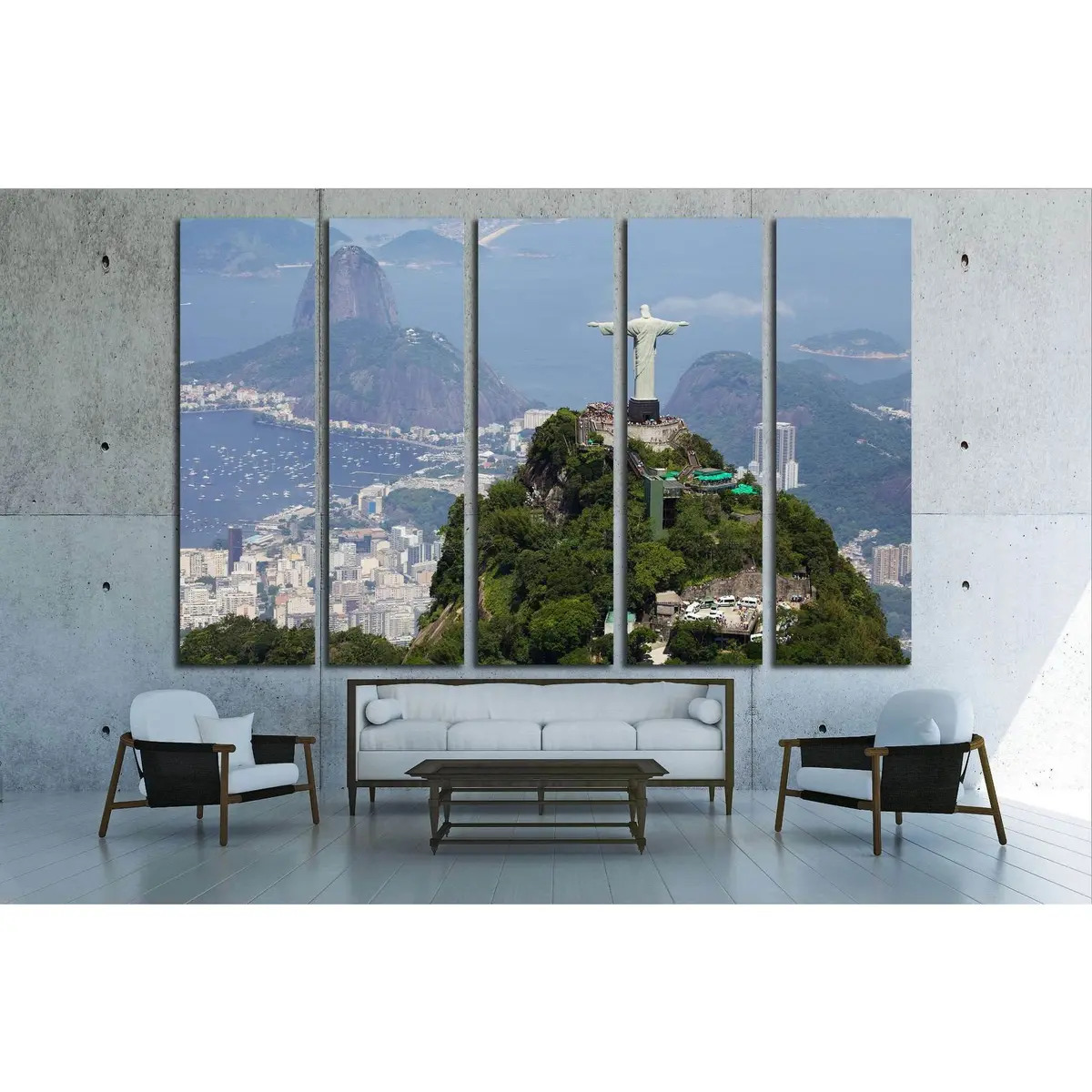 Aerial Perspective of Christ the Redeemer Statue and Corcovado Mountain – Premium Ready-to-Hang Canvas Wall Art #1629 - Image 3
