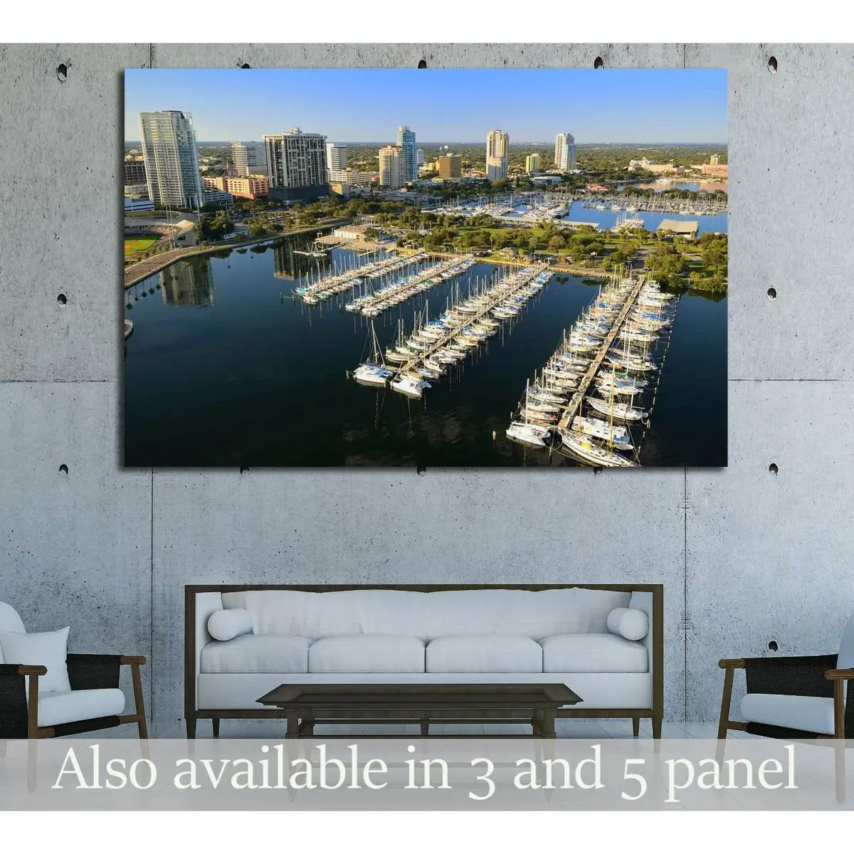 Aerial View Of Downtown St. Petersburg, Florida №1666 Ready To Hang Canvas Print 1