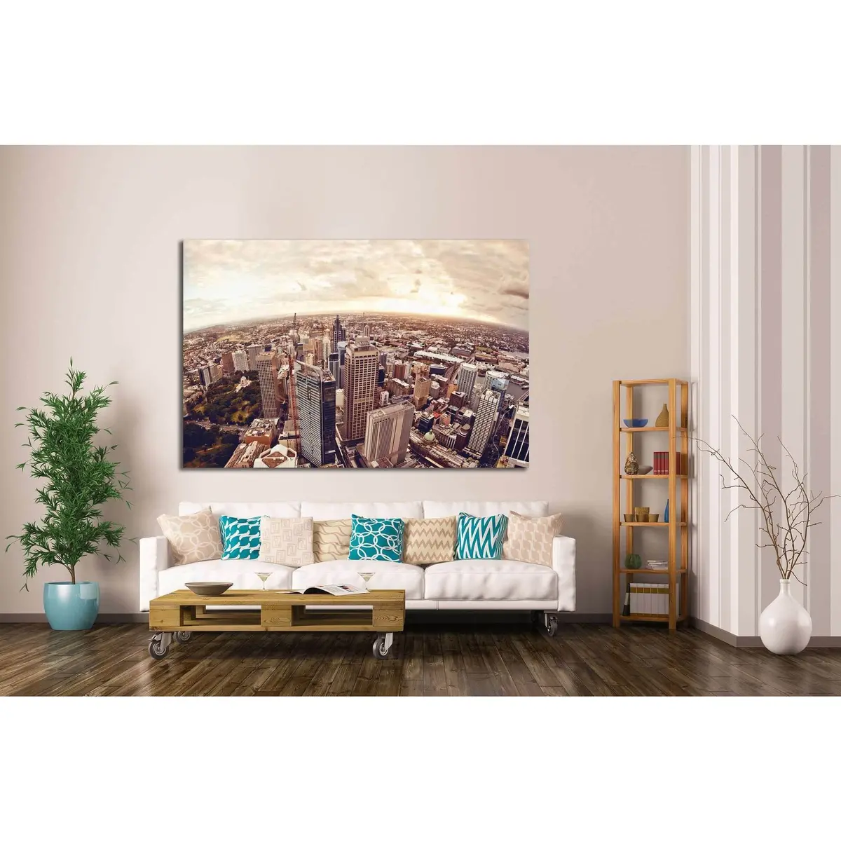 Aerial View Of Downtown Sydney, Australia №1130 Ready To Hang Canvas Print 3